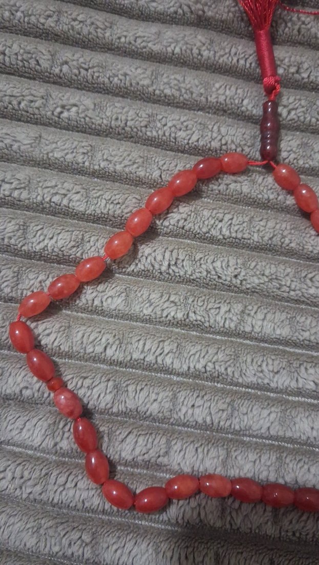 Renkli Kırmızı Erkek Tesbih - Görsel 3