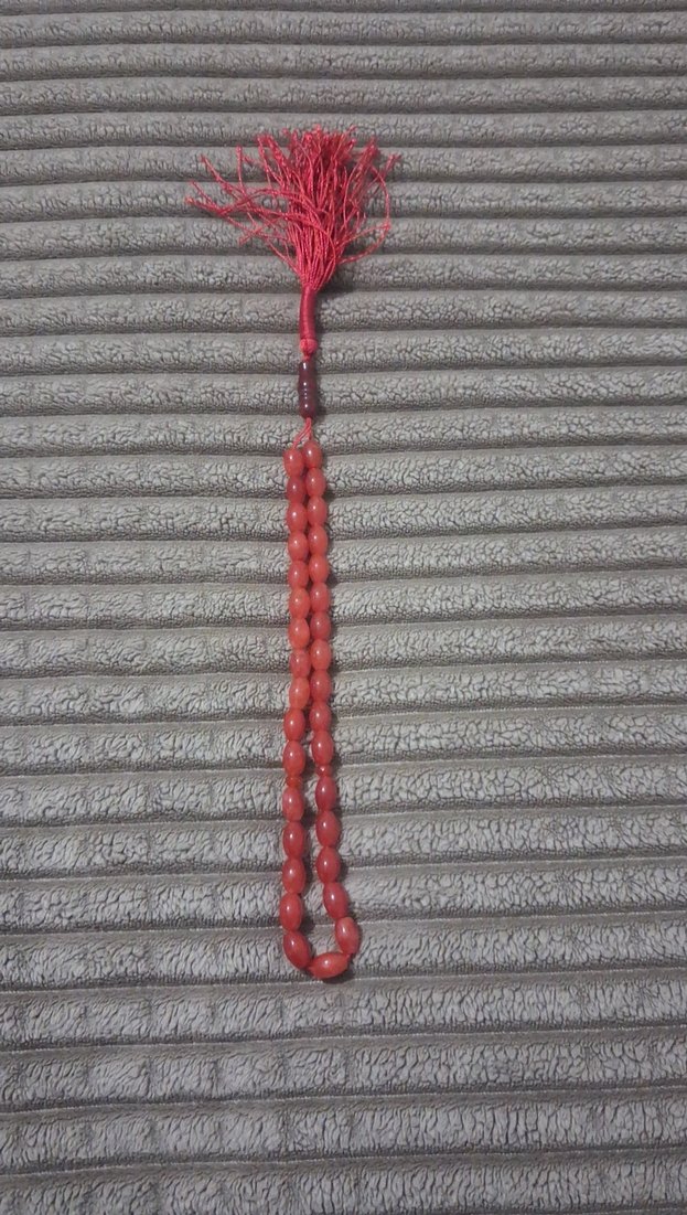 Renkli Kırmızı Erkek Tesbih - Görsel 2