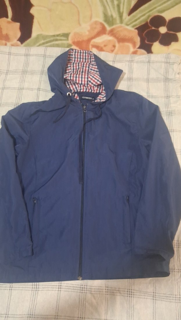 lacivert Kapüşonlu Fermuarlı unisex mevsimlik mont - Görsel 2