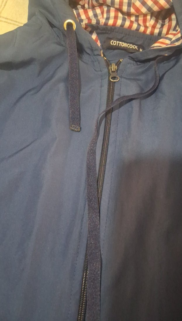 lacivert Kapüşonlu Fermuarlı unisex mevsimlik mont - Görsel 5