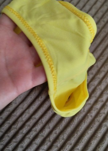 38 Beden sarı Renk Sarı Kadın Bikini Altı