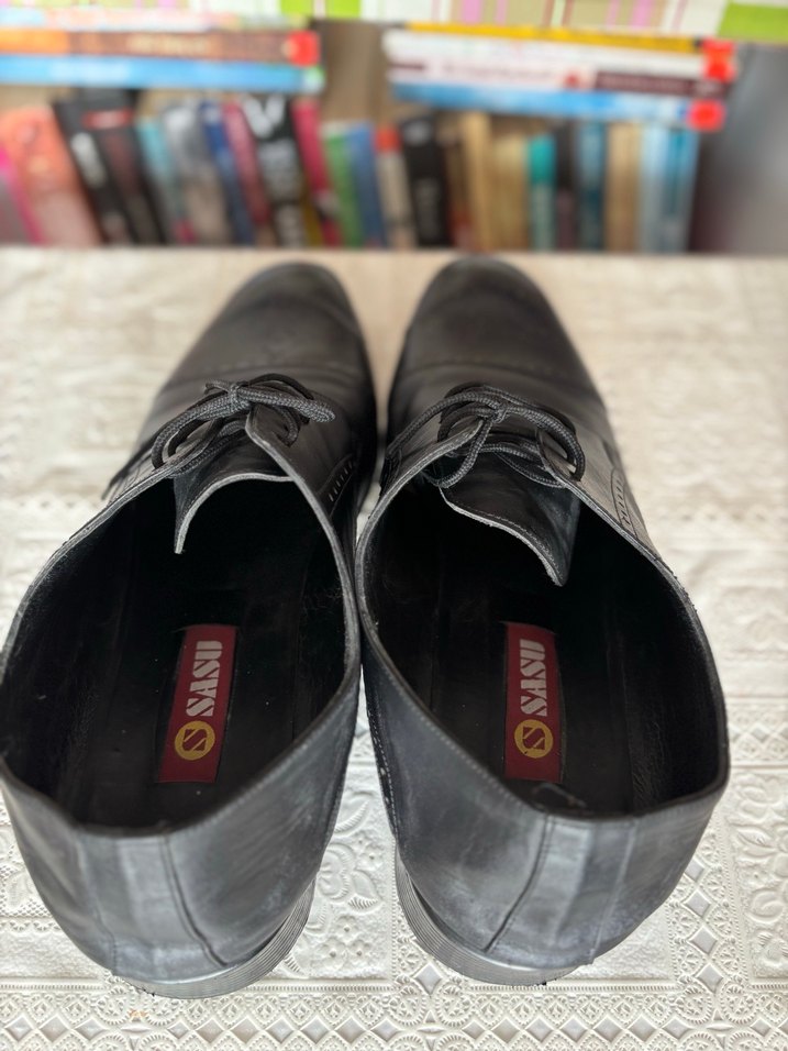 Düğmeli Siyah Klasik Erkek Ayakkabı - Görsel 3