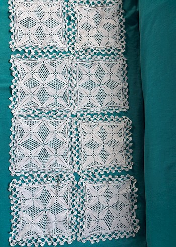 El Örgüsü Beyaz peçetelik - Görsel 3