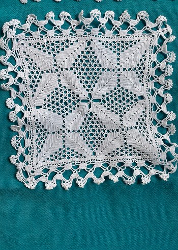 El Örgüsü Beyaz peçetelik - Görsel 2