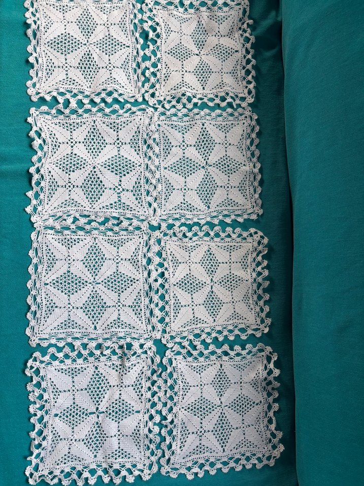 El Örgüsü Beyaz peçetelik - Görsel 3