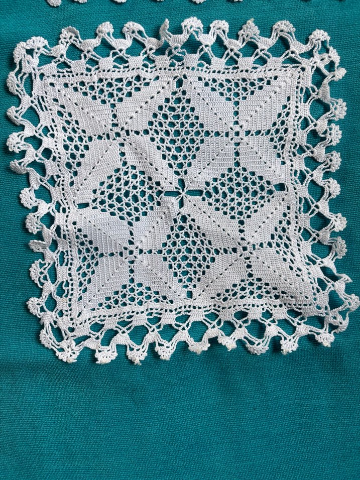 El Örgüsü Beyaz peçetelik - Görsel 2