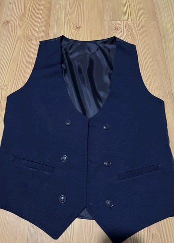 Düğmeli Lacivert Erkek Yelek - Görsel 2