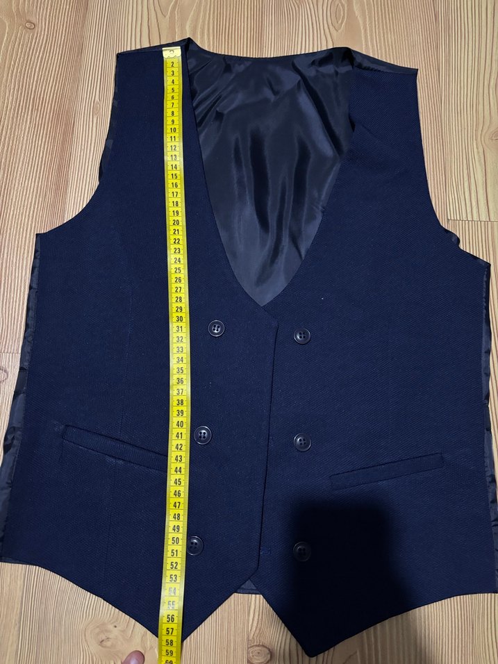 Düğmeli Lacivert Erkek Yelek - Görsel 3