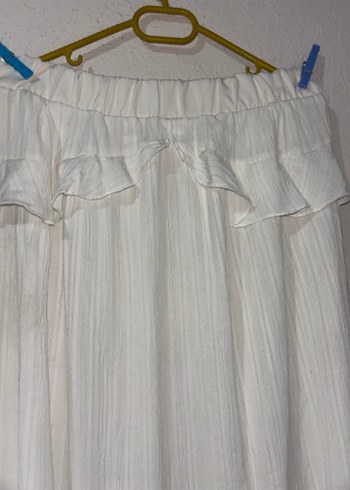 Beyaz Uzun Pilili Etek - Görsel 5