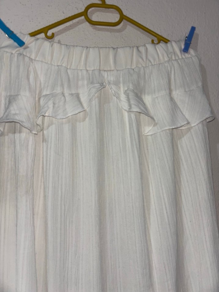 Beyaz Uzun Pilili Etek - Görsel 5