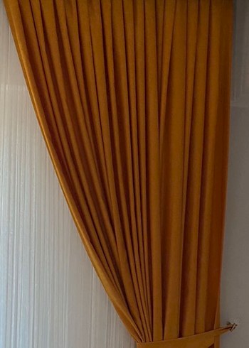 Modern Klasik Sarı Fon Perde - Görsel 5