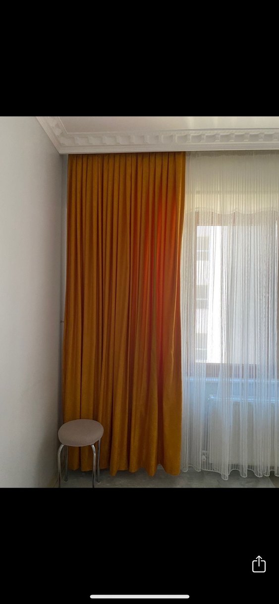 Modern Klasik Sarı Fon Perde - Görsel 3