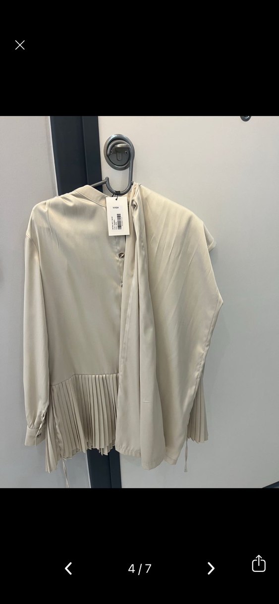 Bej Uzun Kollu Piliseli Tunik - Görsel 3