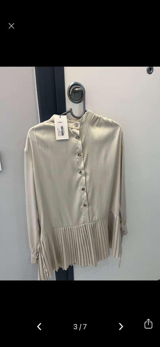 Bej Uzun Kollu Piliseli Tunik - Görsel 2