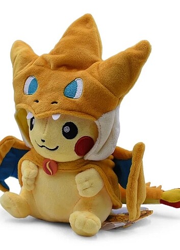 Diğer Pikachu 25cm Pokemon peluş oyuncak figür charizard kostümlü