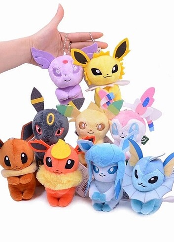 Eevee mini peluşlar 10-12cm Pokemon peluşlar adet fiyatı