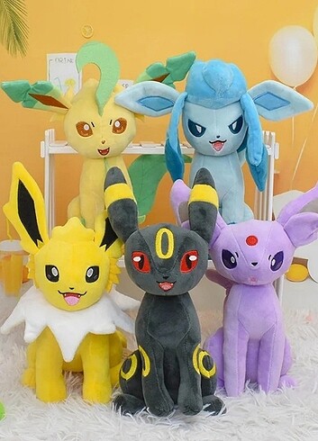 Eevee evrimleri büyük boy 28cm peluş oyuncaklar