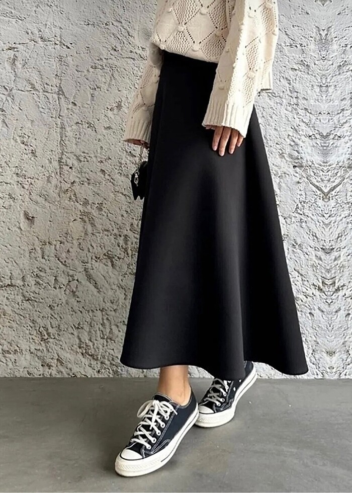 Scuba kumaş etek - Görsel 2