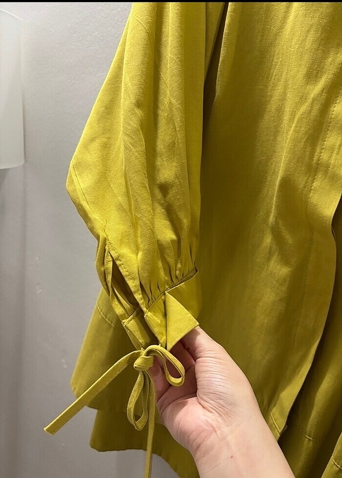 Kadın yağ yeşili tunik - Görsel 2