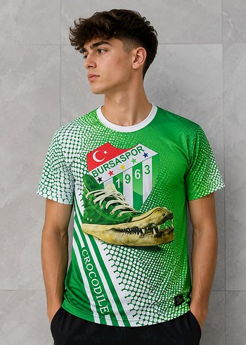 Diğer Bursaspor Yesil Baskili Kisa Kollu Tisort