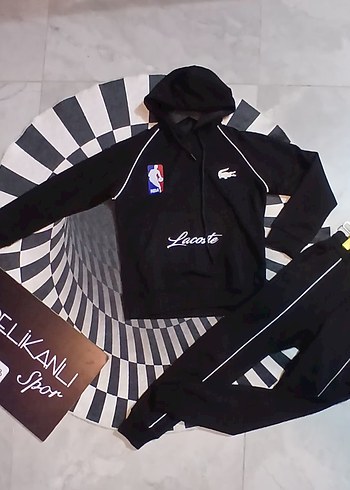 Lacoste Nba Lacoste Siyah Kapusonlu Esofman Takimi