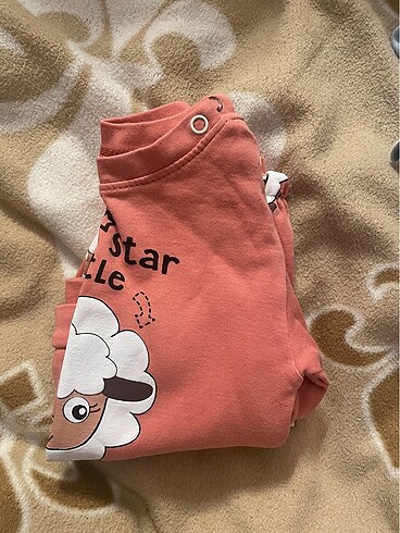 6 Ay Beden turuncu Renk Civil Baby Alt Üst Pijama Takım