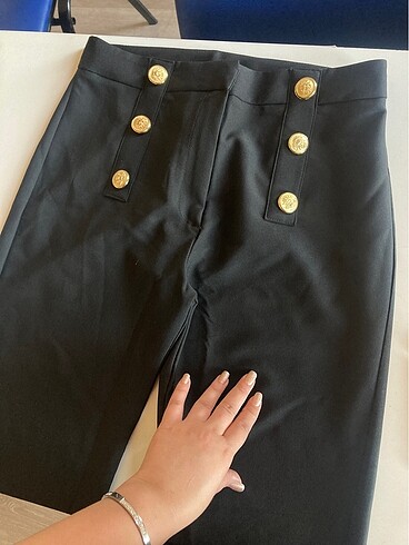 xl Beden siyah Renk Trendyol düğme detay pantalonn