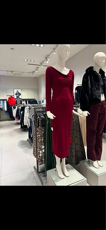 xl Beden Bordo elbise