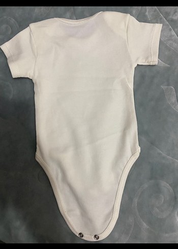 Bebek Kısa Kollu Beyaz Body - Görsel 2