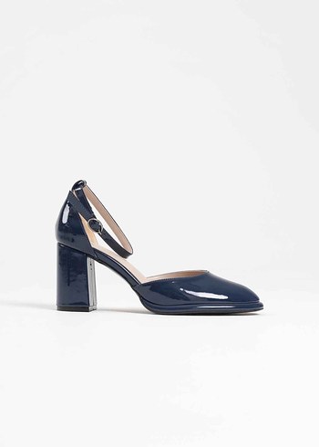 Mavi Parlak Tokalı Topuklu Kadın Ayakkabı - Görsel 2