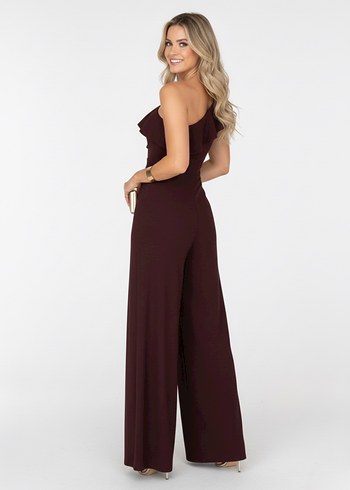 Bordo Drapeli Straplez Uzun Tulum - Görsel 4