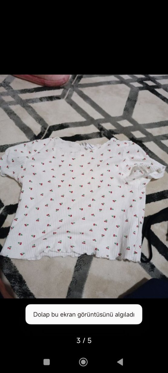 Kısa Kollu Düğmeli Kız Tişörtü toplu satış - Görsel 3