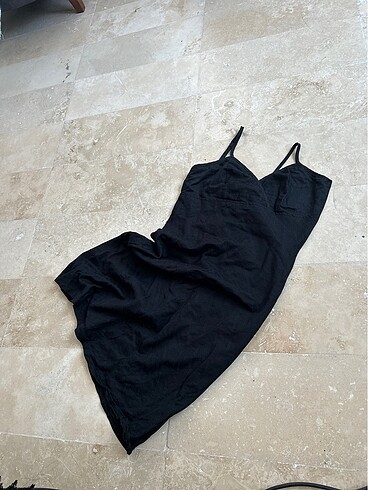 Gothic / Goth Askılı Siyah Elbise