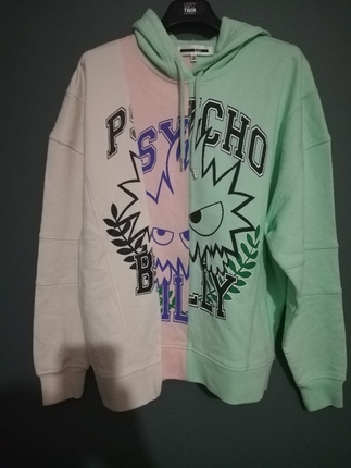 Beymen, Alexander Mcqueen Psycho asimetrik çift renk kapşonlu sw
