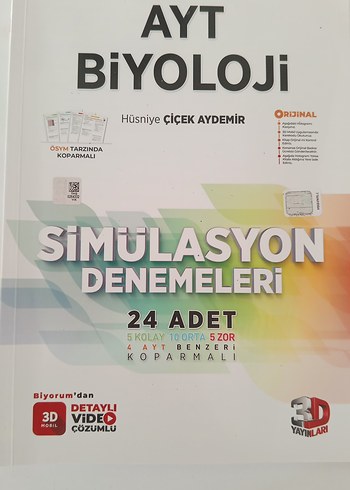 AYT Biyoloji Simülasyon Denemeleri Kitabı