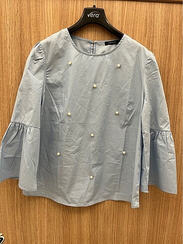 Trendyol incili poplin bluz