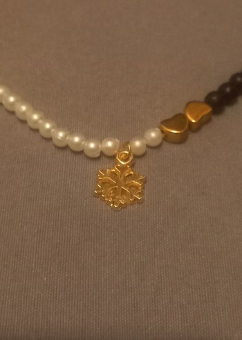 kar tanesi Boncuklu Mini Bohem Kolye - Görsel 4