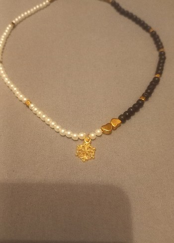 kar tanesi Boncuklu Mini Bohem Kolye - Görsel 3