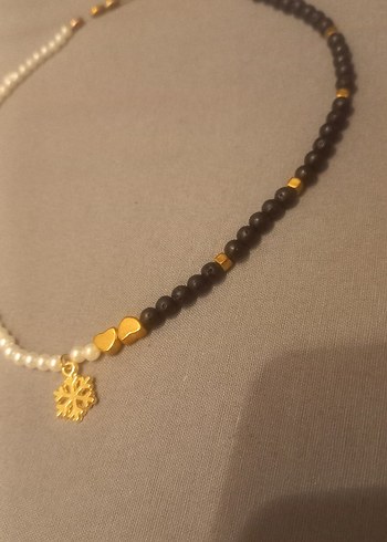 kar tanesi Boncuklu Mini Bohem Kolye - Görsel 2