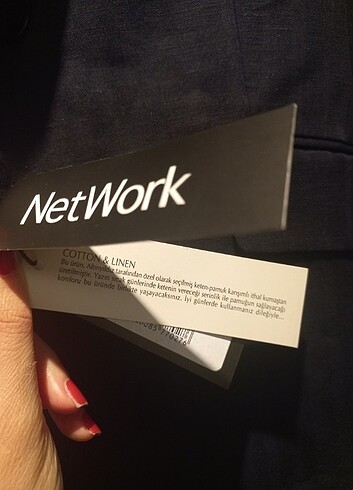 36 Beden Network etiketli keten ceket 