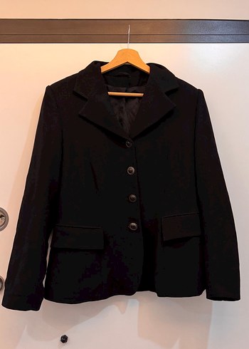 Siyah Kadın Süet Blazer Ceket