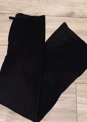 Siyah Süet Kadın Kumaş Pantolon