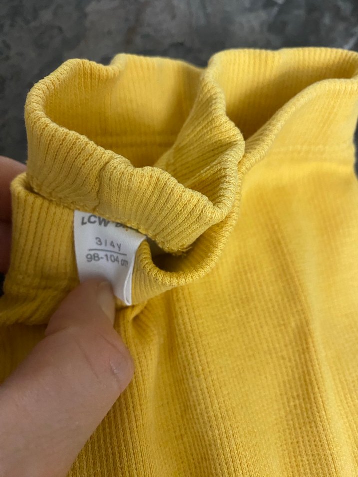 Kız Çocuk Sarı Triko Tayt - Görsel 3