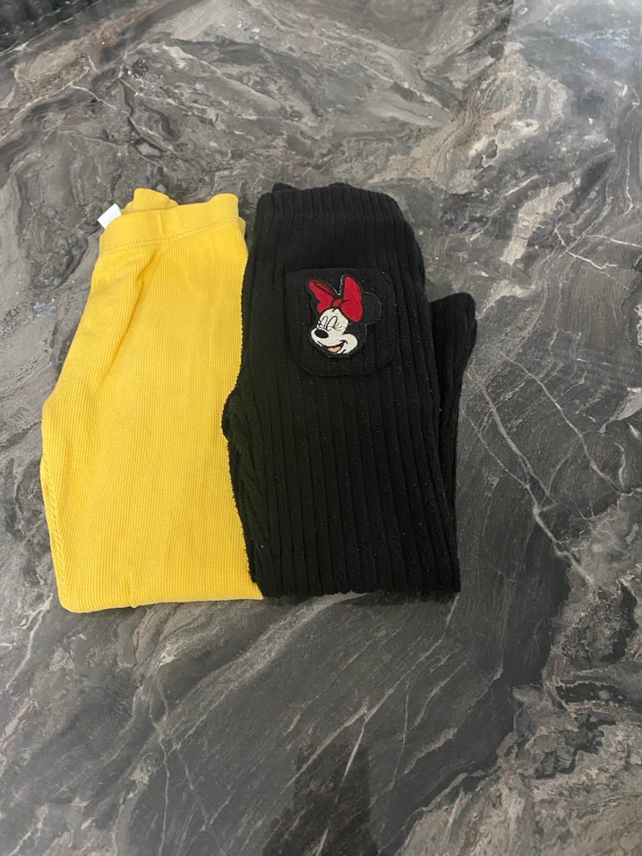 Kız Çocuk Sarı Triko Tayt - Görsel 2