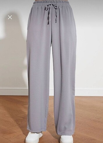 Gri Wide Leg pantolon