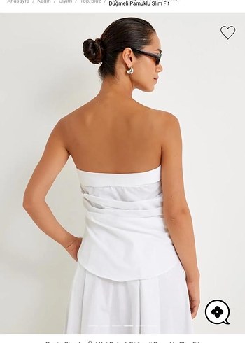 Koton Beyaz Straplez Üst - Görsel 2