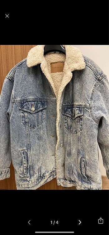 Topshop yünlü kot ceket