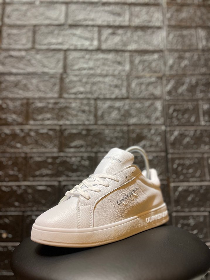 Beyaz Calvin Klein Jeans Erkek  snekaer yeni sezon - Görsel 3