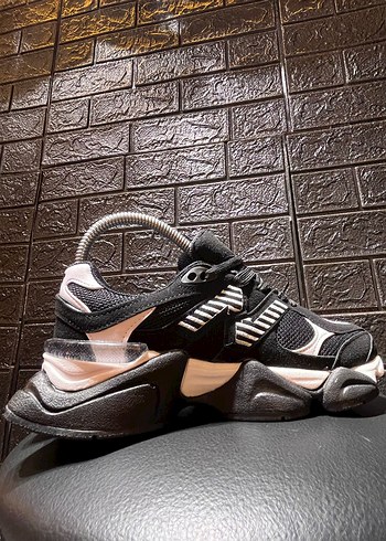 Siyah Gri Zebra Desenli Kadın Spor Ayakkabı - Görsel 10