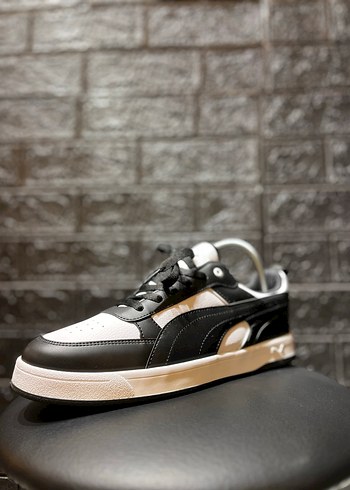 Siyah Gri Yılan Desenli Bağcıklı Spor Ayakkabı - Görsel 4